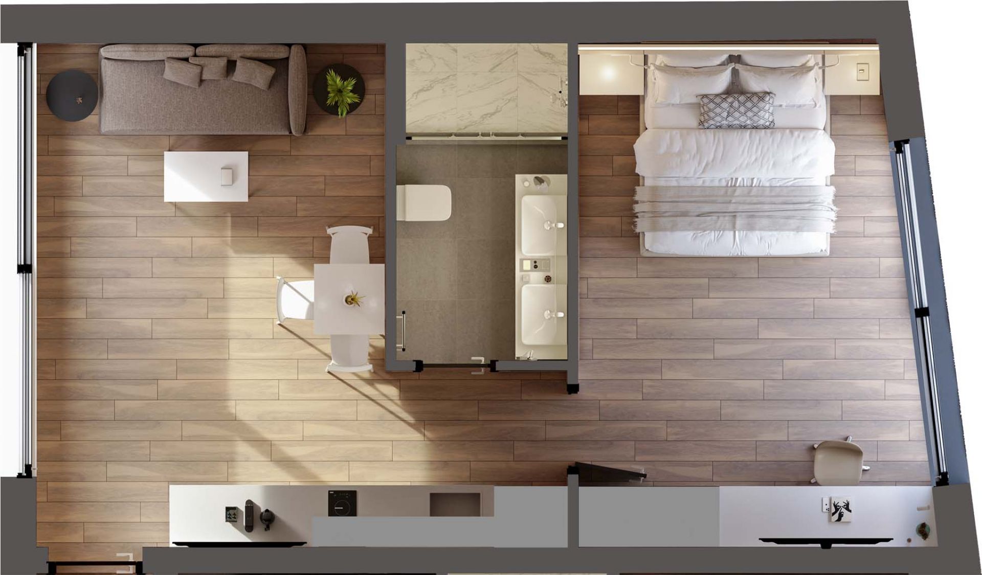 View of One Bedroom Apartment with Private Garden & Outdoor Hot Tub | Athens ...