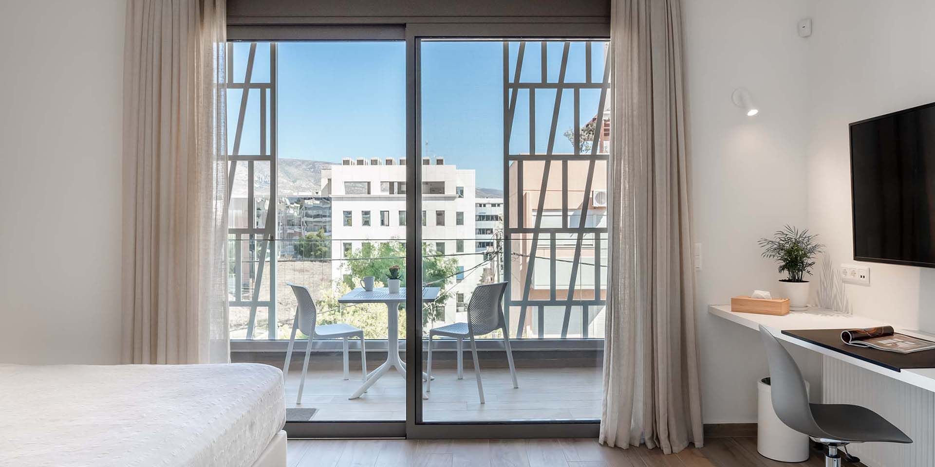 One Bedroom Superior Apartment with Private Balcony | Athens Hill ... - Apartment With Private Balcony In Downtown
